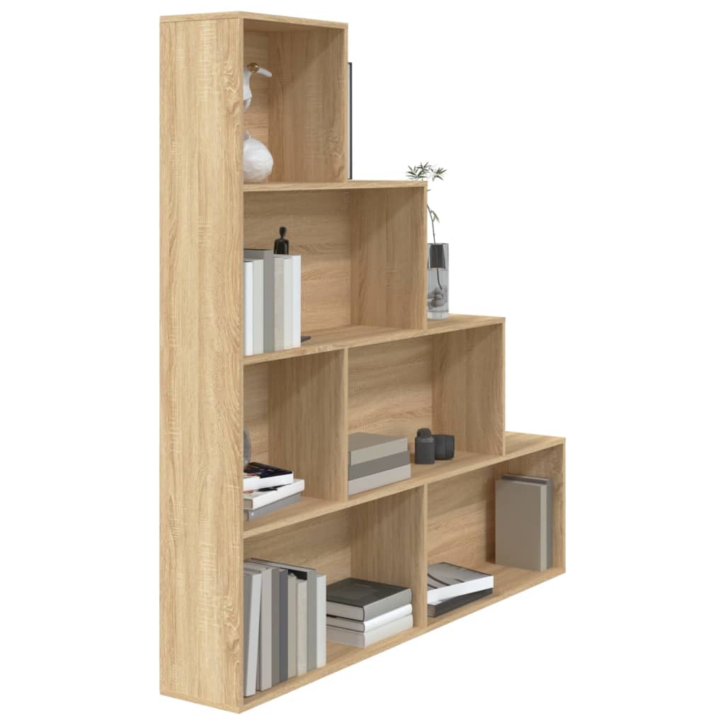 Boekenkast/kamerscherm 155x24x160 cm bewerkt hout sonoma eiken is nu te koop bij PeponiXL, paradijselijk wonen!
