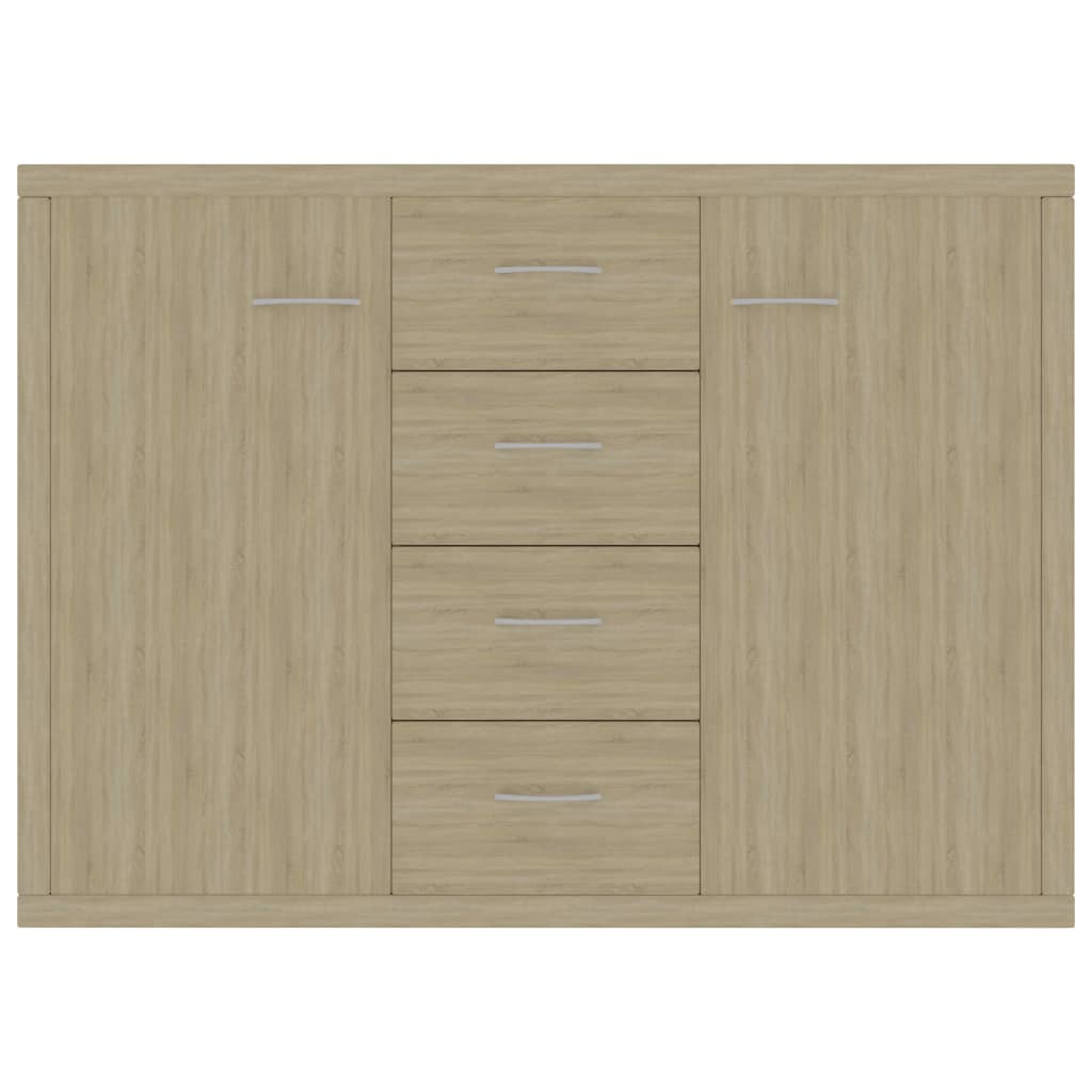 Dressoir 88x30x65 cm bewerkt hout sonoma eikenkleurig is nu te koop bij PeponiXL, paradijselijk wonen!