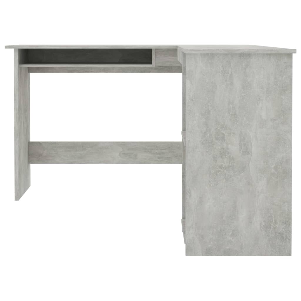 Hoekbureau L-vormig 120x140x75 cm bewerkt hout betongrijs is nu te koop bij PeponiXL, paradijselijk wonen!