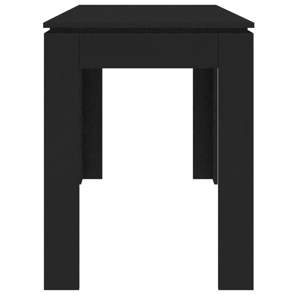 Eettafel 120x60x76 cm bewerkt hout zwart is nu te koop bij PeponiXL, paradijselijk wonen!