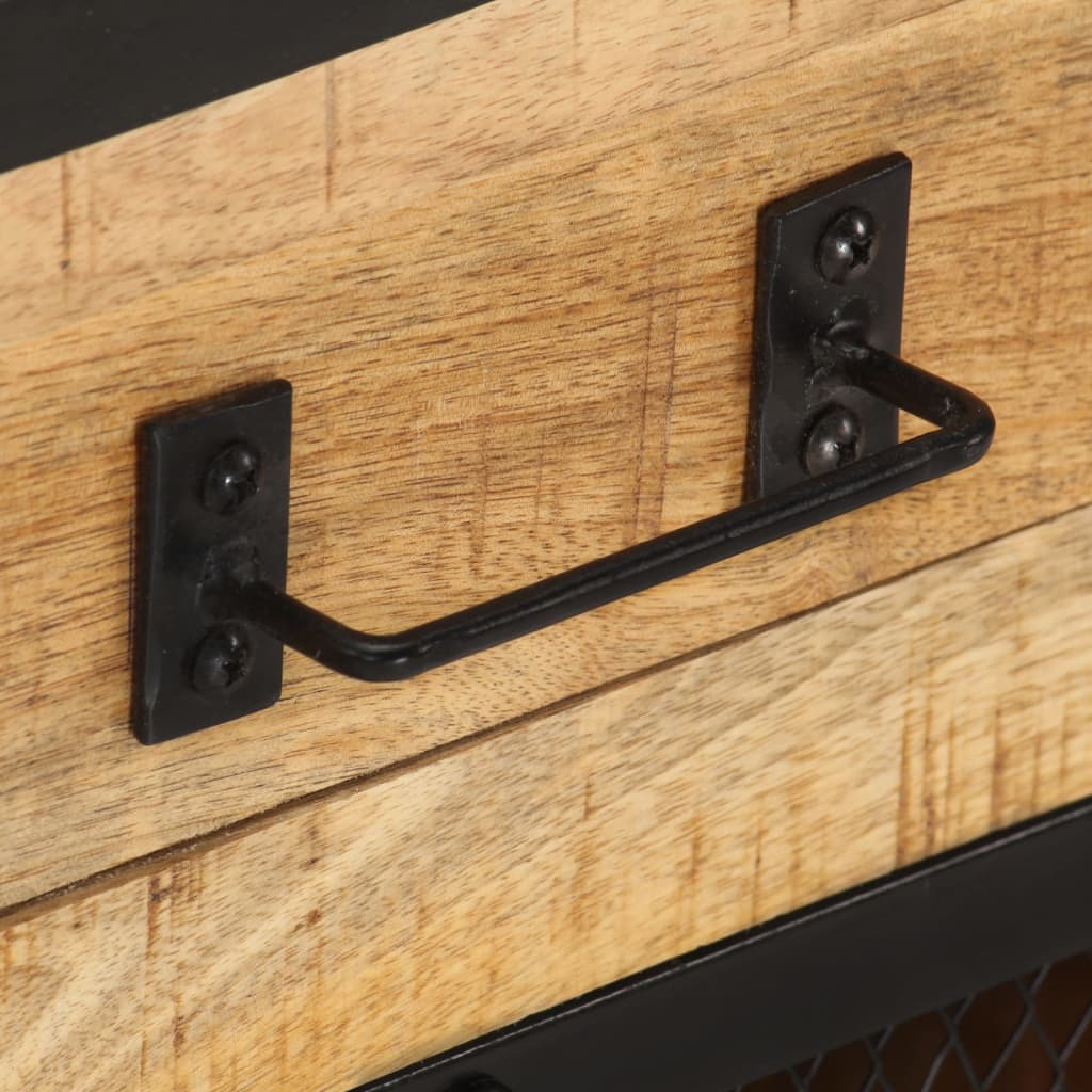 Nachtkastje 43x30x51 cm massief ruw mangohout is nu te koop bij PeponiXL, paradijselijk wonen!