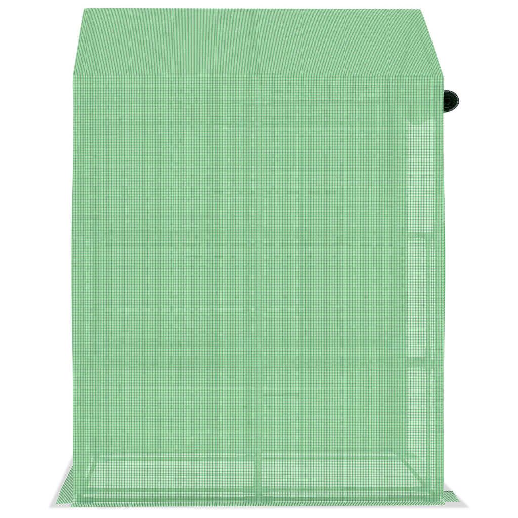 Tuinkas met schappen 143x143x195 cm staal is nu te koop bij PeponiXL, paradijselijk wonen!