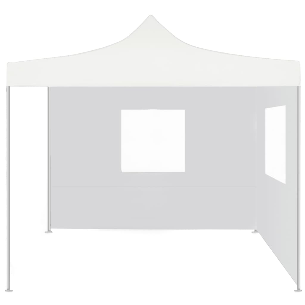 Partytent met 2 zijwanden inklapbaar 3x3 m staal wit is nu te koop bij PeponiXL, paradijselijk wonen!
