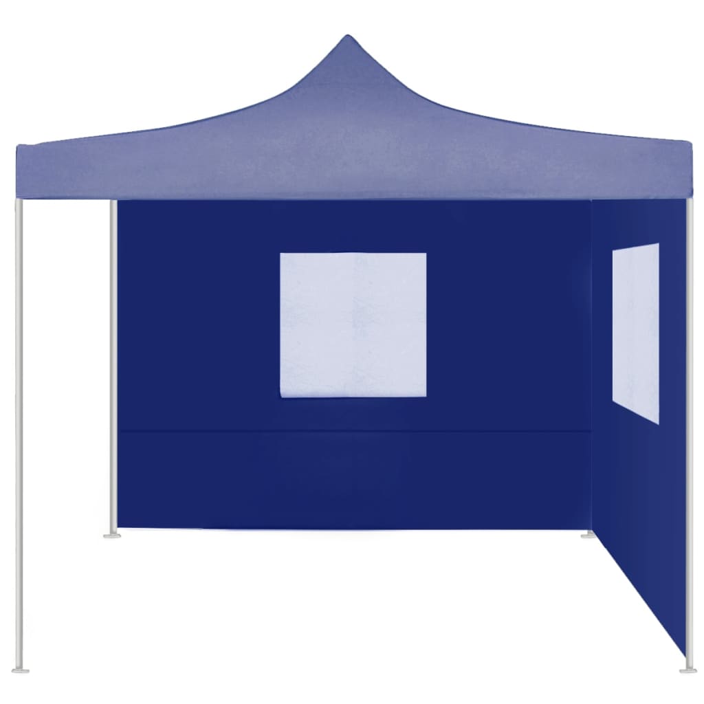 Partytent met 2 zijwanden inklapbaar 2x2 m staal blauw is nu te koop bij PeponiXL, paradijselijk wonen!