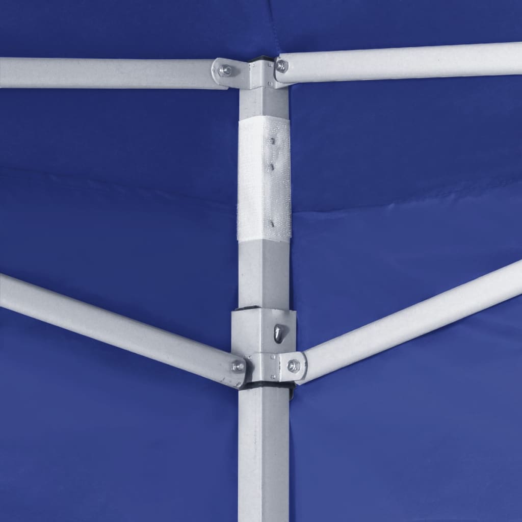 Partytent met 2 zijwanden inklapbaar 2x2 m staal blauw is nu te koop bij PeponiXL, paradijselijk wonen!