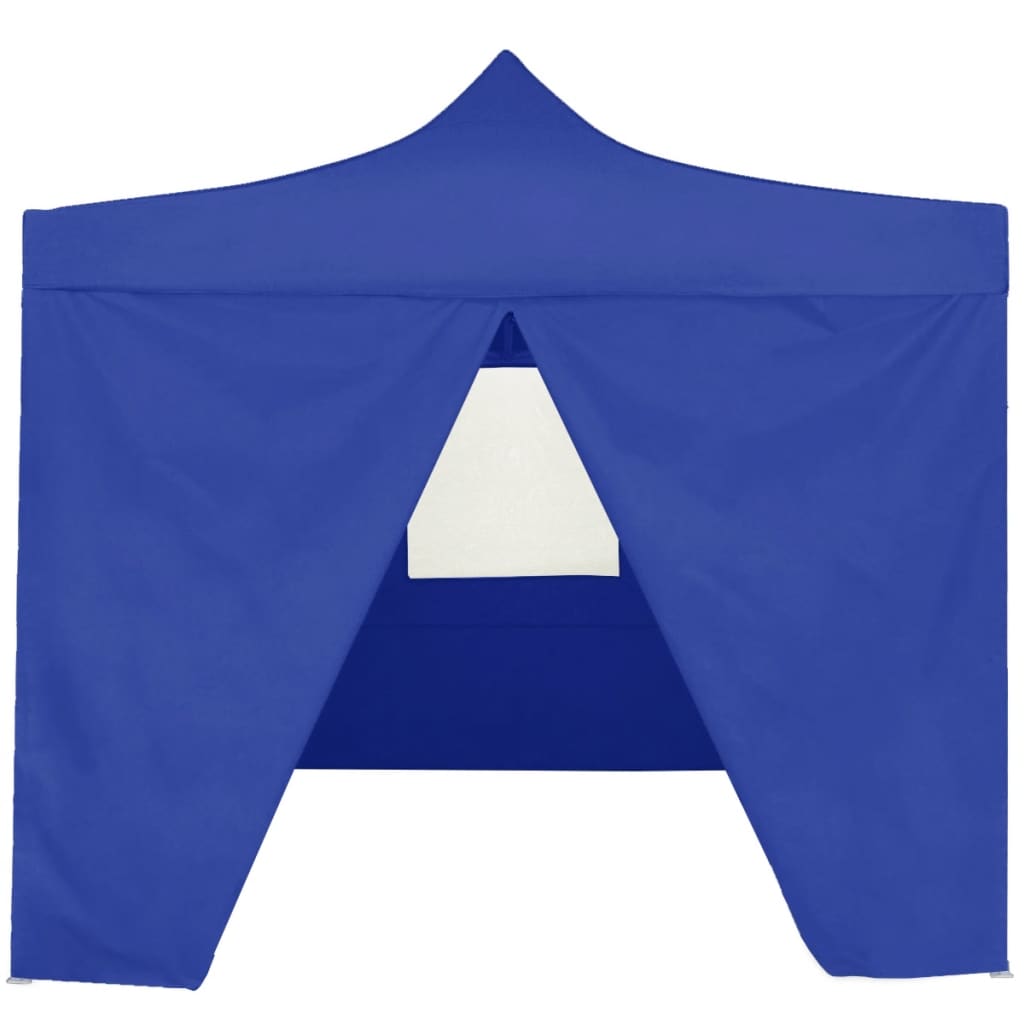 Partytent met 4 zijwanden inklapbaar 2x2 m staal blauw is nu te koop bij PeponiXL, paradijselijk wonen!