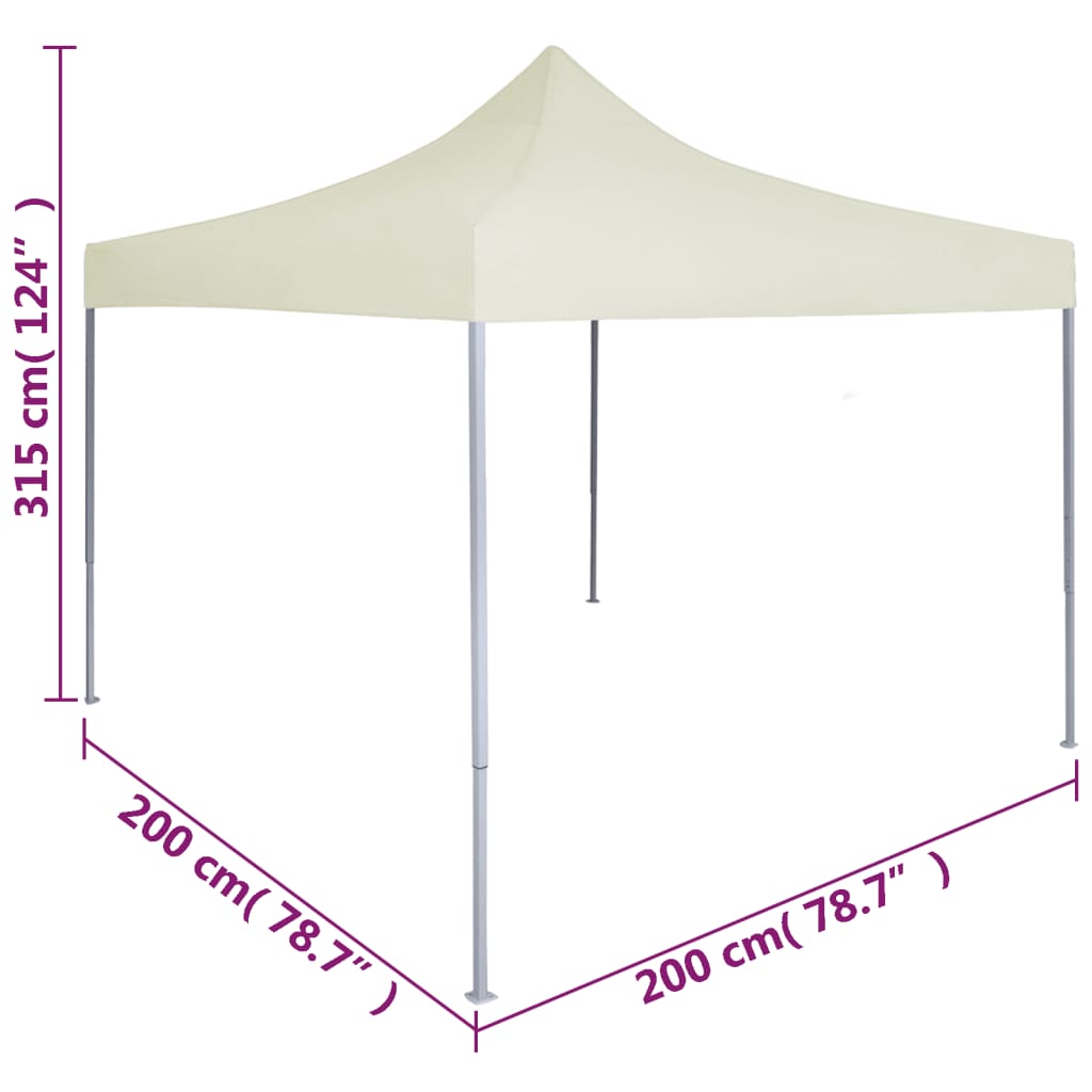 Partytent professioneel inklapbaar 2x2 m staal crème is nu te koop bij PeponiXL, paradijselijk wonen!