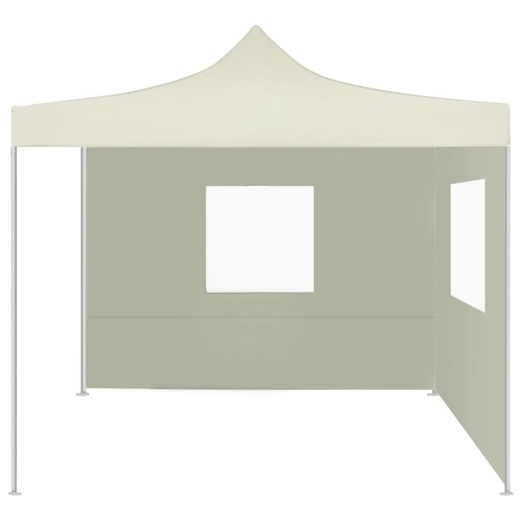 Partytent met 2 zijwanden inklapbaar 2x2 m staal crème is nu te koop bij PeponiXL, paradijselijk wonen!