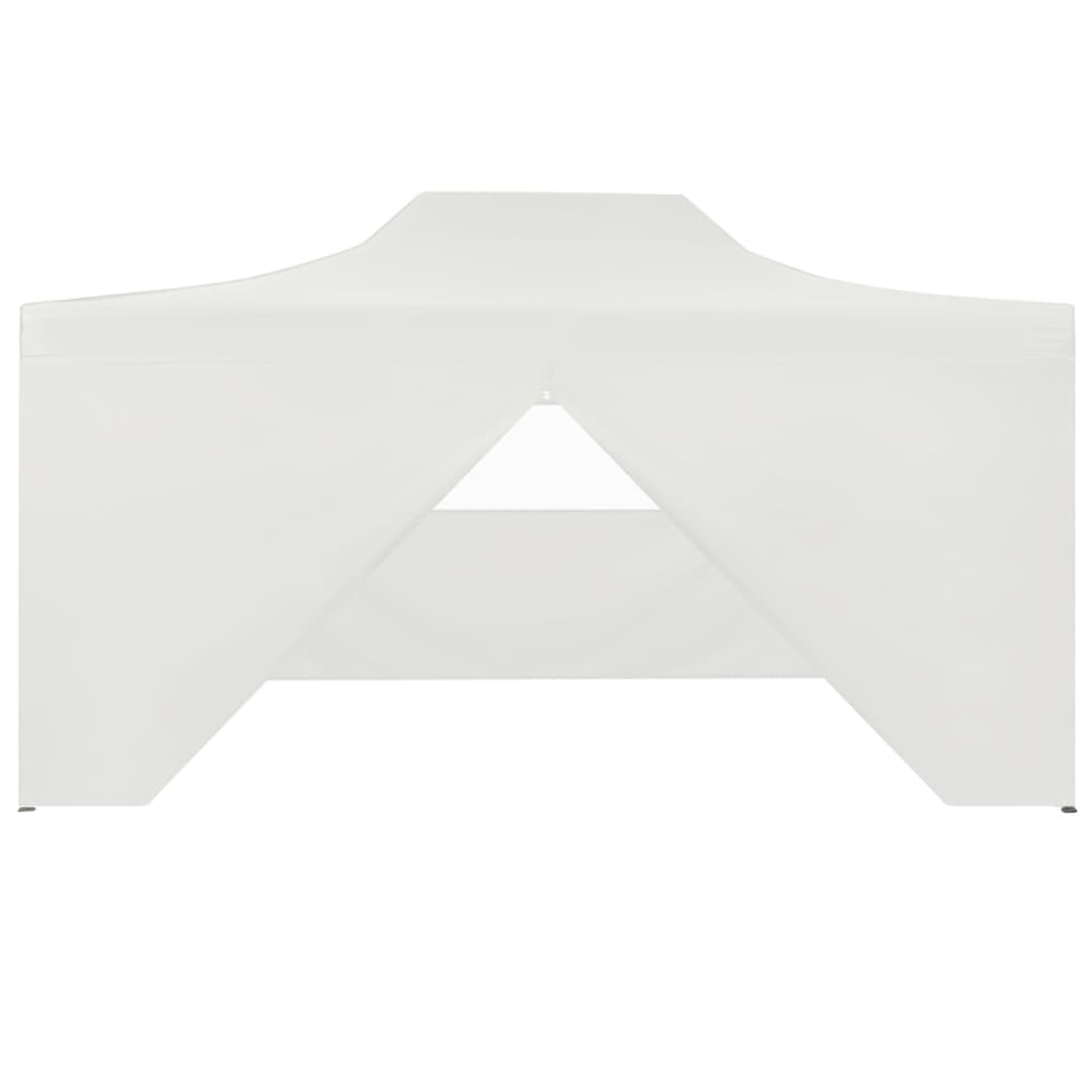 Partytent met 4 zijwanden inklapbaar 280x410x315 cm staal wit is nu te koop bij PeponiXL, paradijselijk wonen!