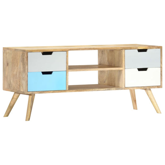 Tv-meubel 110x35x48 cm massief mangohout is nu te koop bij PeponiXL, paradijselijk wonen!