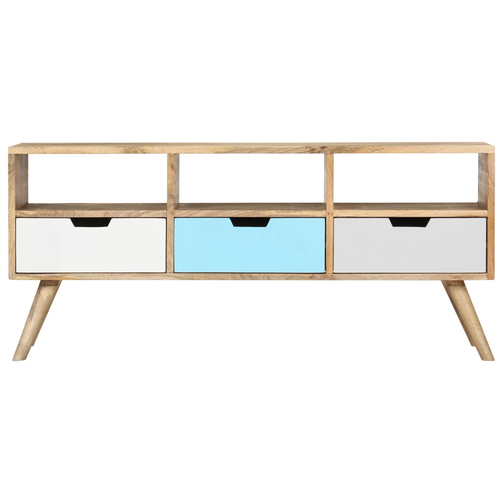 Tv-meubel 110x35x48 cm massief mangohout is nu te koop bij PeponiXL, paradijselijk wonen!
