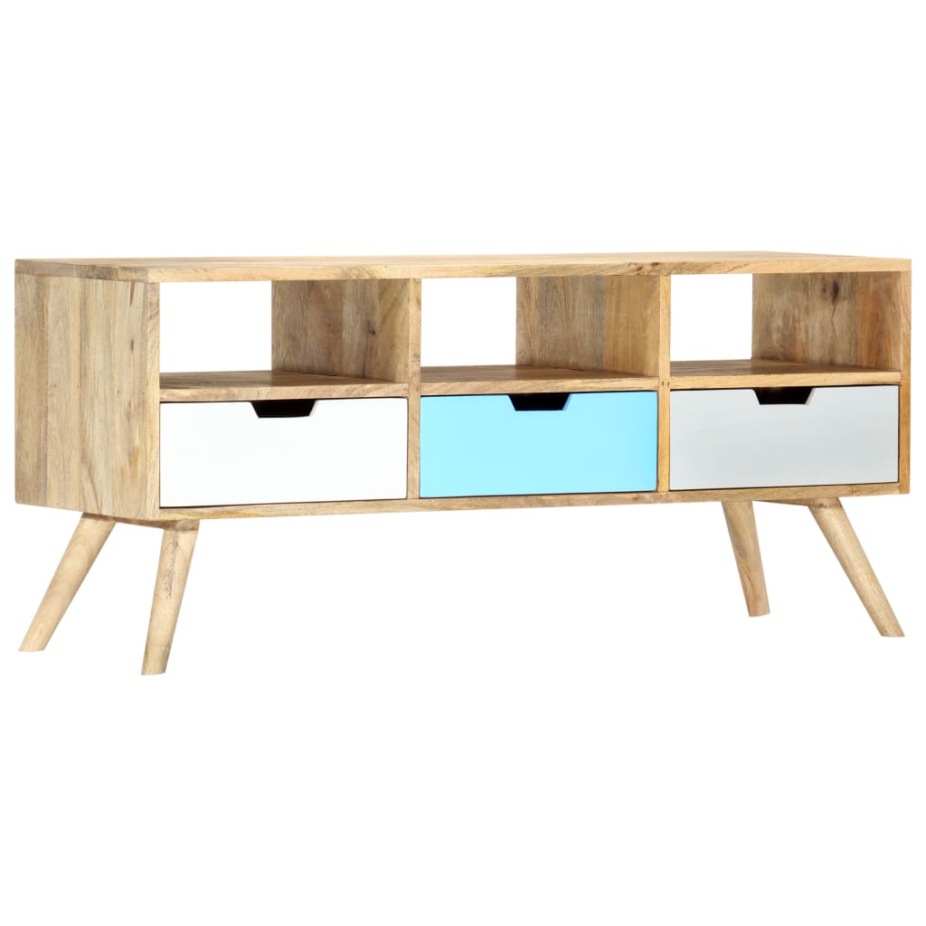Tv-meubel 110x35x48 cm massief mangohout is nu te koop bij PeponiXL, paradijselijk wonen!