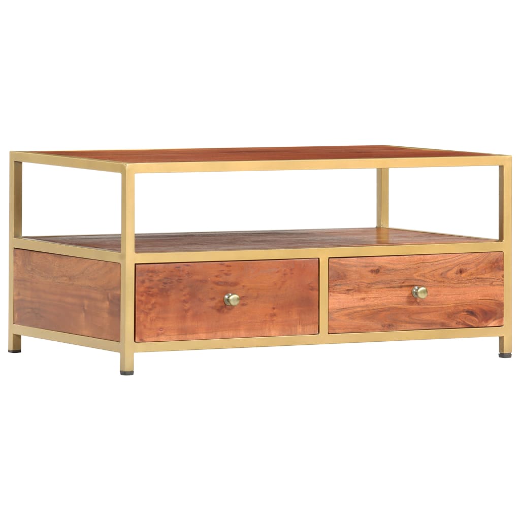 Salontafel 90x50x40 cm massief acaciahout is nu te koop bij PeponiXL, paradijselijk wonen!