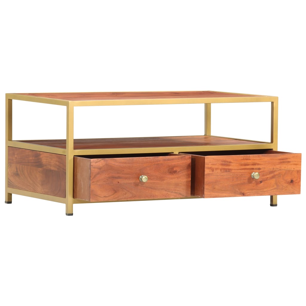 Salontafel 90x50x40 cm massief acaciahout is nu te koop bij PeponiXL, paradijselijk wonen!