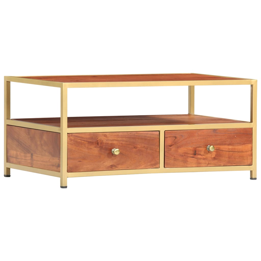 Salontafel 90x50x40 cm massief acaciahout is nu te koop bij PeponiXL, paradijselijk wonen!