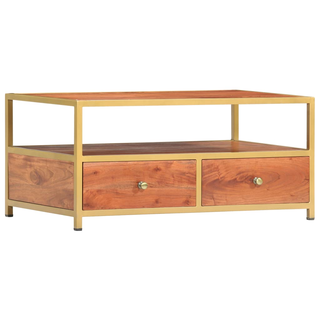 Salontafel 90x50x40 cm massief acaciahout is nu te koop bij PeponiXL, paradijselijk wonen!
