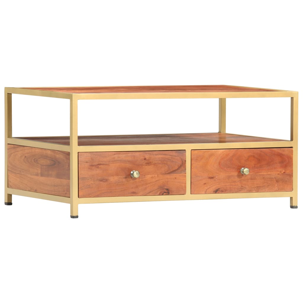 Salontafel 90x50x40 cm massief acaciahout is nu te koop bij PeponiXL, paradijselijk wonen!