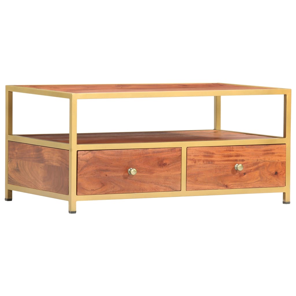 Salontafel 90x50x40 cm massief acaciahout is nu te koop bij PeponiXL, paradijselijk wonen!