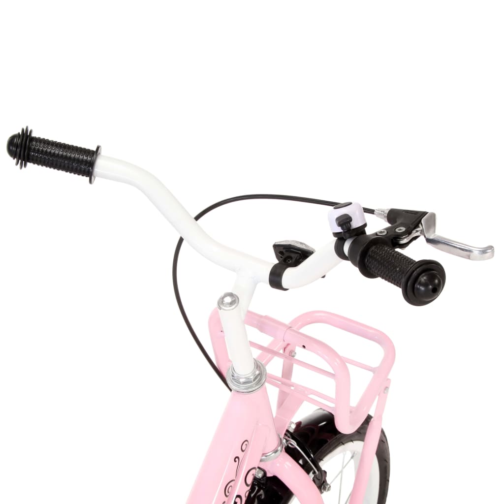 Kinderfiets met voordrager 14 inch wit en roze is nu te koop bij PeponiXL, paradijselijk wonen!