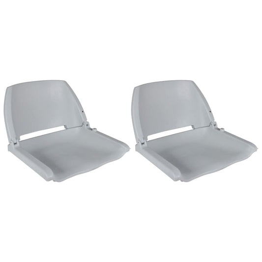 Bootstoelen 2 st inklapbare rugleuning 41x51x48 cm grijs is nu te koop bij PeponiXL, paradijselijk wonen!