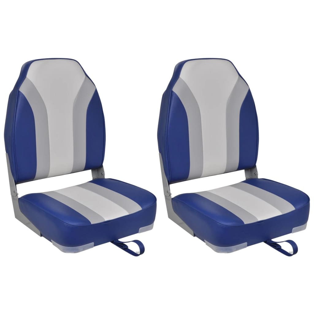 Bootstoelen inklapbaar 2 st met hoge rugleuning is nu te koop bij PeponiXL, paradijselijk wonen!