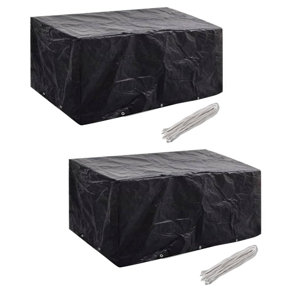 Tuinmeubelhoezen poly rattan 2 st 6-persoons 240x140 cm is nu te koop bij PeponiXL, paradijselijk wonen!