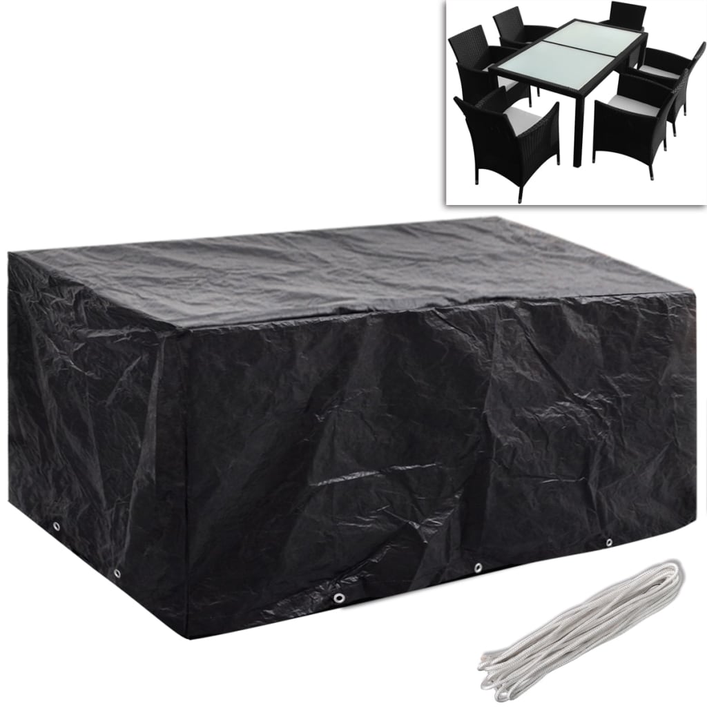 Tuinmeubelhoezen poly rattan 2 st 6-persoons 240x140 cm is nu te koop bij PeponiXL, paradijselijk wonen!