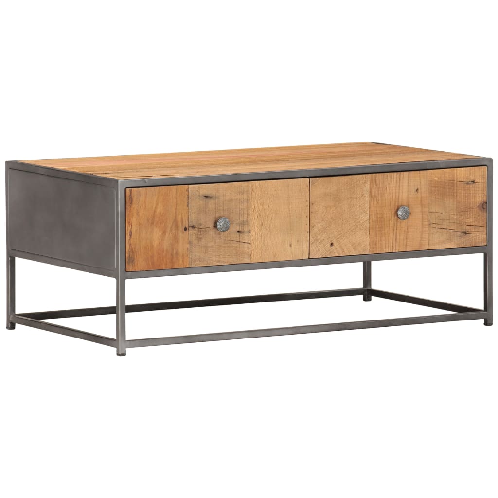 Salontafel 90x50x35 cm massief gerecycled hout is nu te koop bij PeponiXL, paradijselijk wonen!