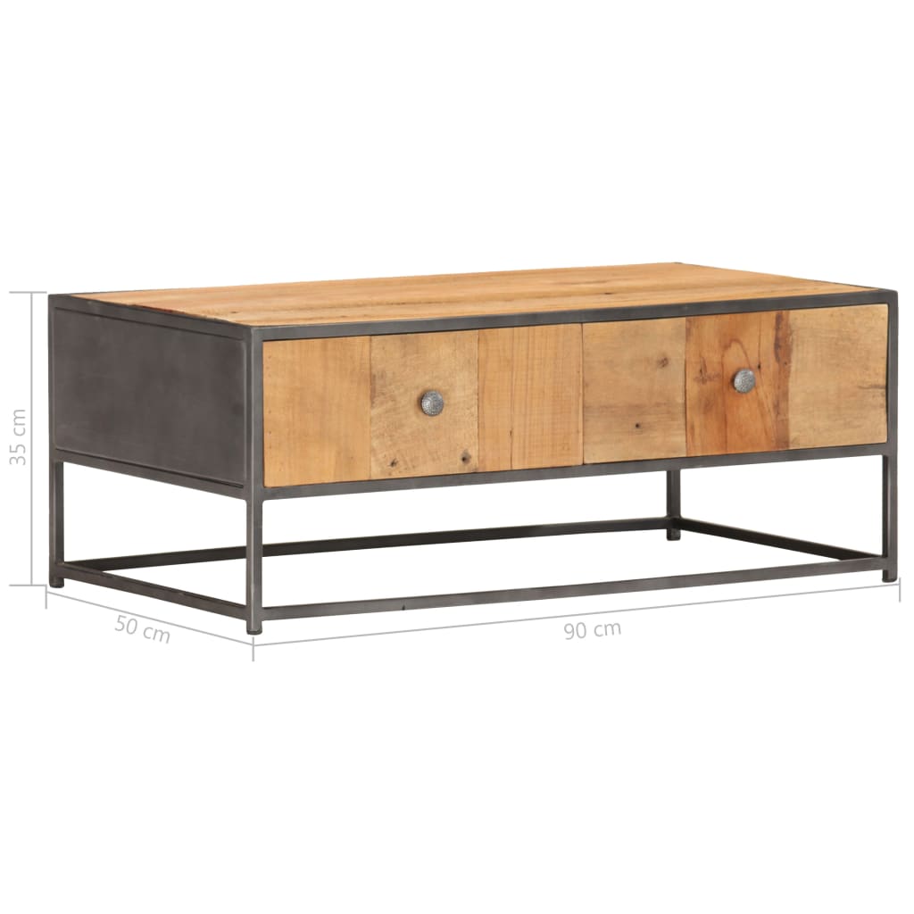 Salontafel 90x50x35 cm massief gerecycled hout is nu te koop bij PeponiXL, paradijselijk wonen!