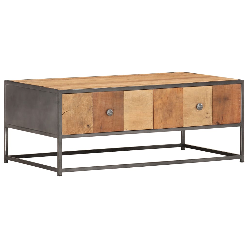 Salontafel 90x50x35 cm massief gerecycled hout is nu te koop bij PeponiXL, paradijselijk wonen!