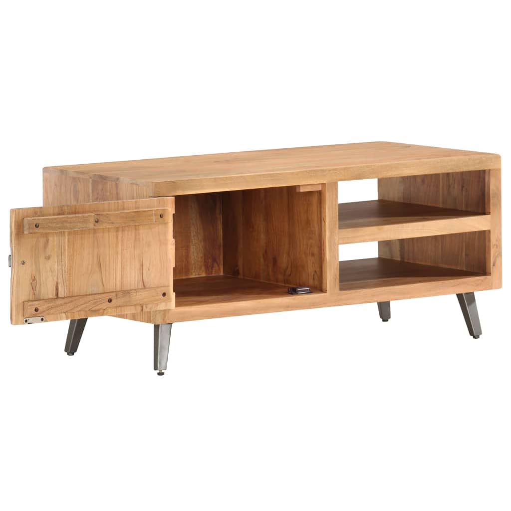 Salontafel 90x45x40 cm massief acaciahout is nu te koop bij PeponiXL, paradijselijk wonen!