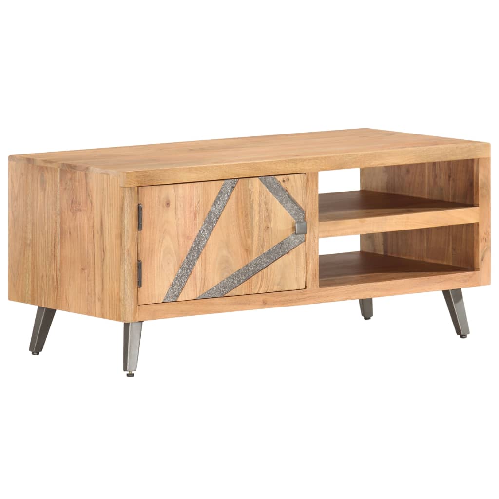 Salontafel 90x45x40 cm massief acaciahout is nu te koop bij PeponiXL, paradijselijk wonen!