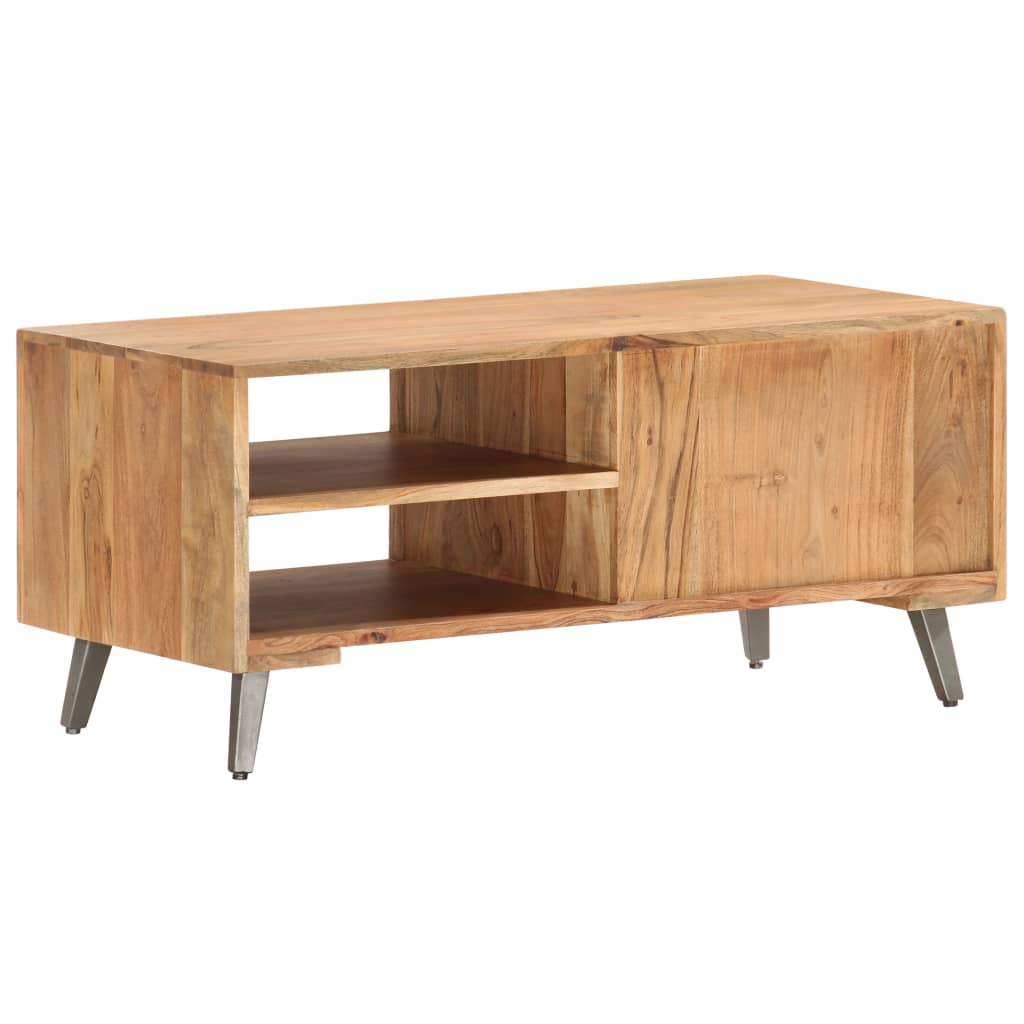 Salontafel 90x45x40 cm massief acaciahout is nu te koop bij PeponiXL, paradijselijk wonen!