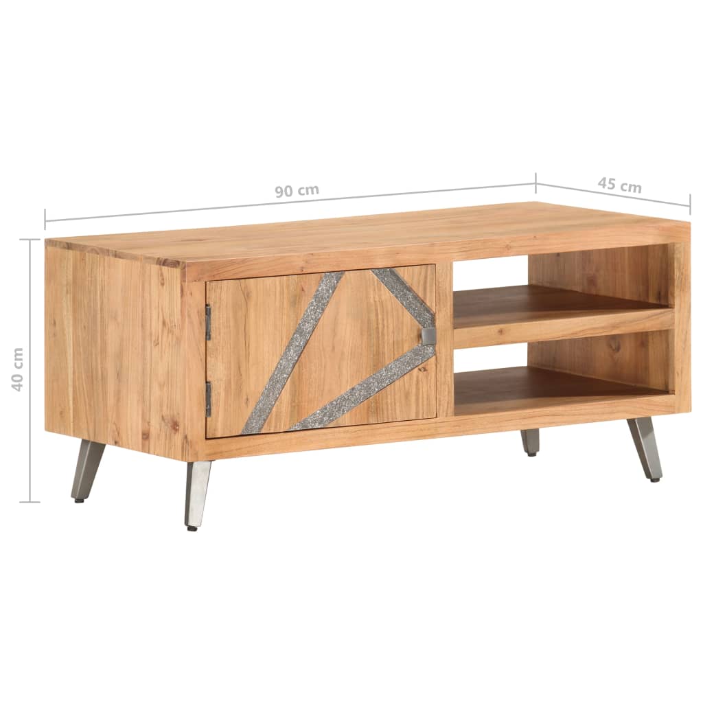 Salontafel 90x45x40 cm massief acaciahout is nu te koop bij PeponiXL, paradijselijk wonen!