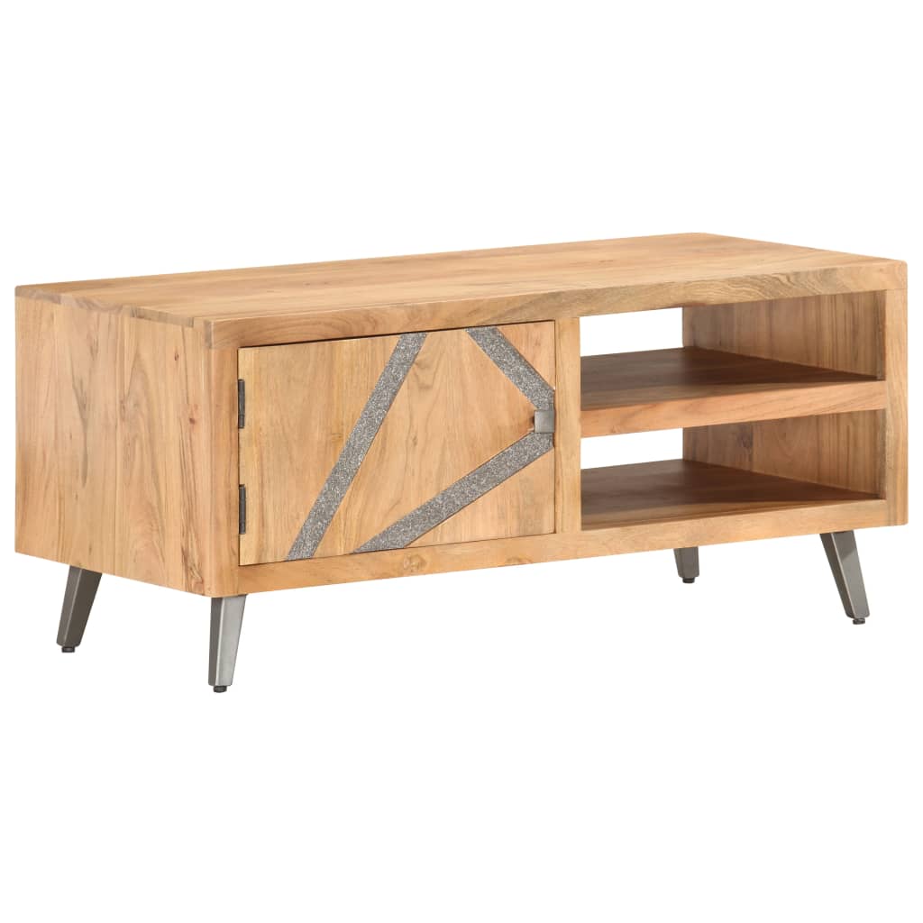 Salontafel 90x45x40 cm massief acaciahout is nu te koop bij PeponiXL, paradijselijk wonen!