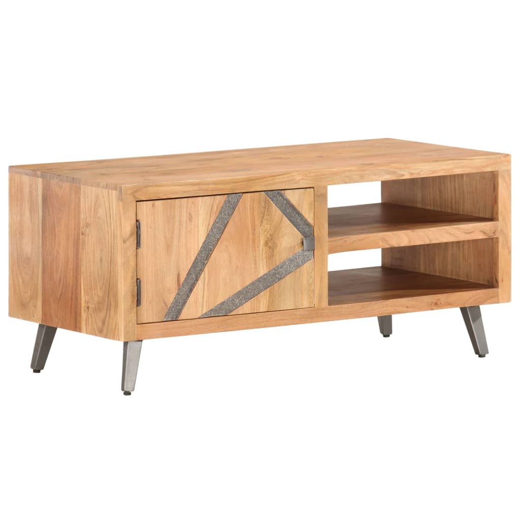 Salontafel 90x45x40 cm massief acaciahout is nu te koop bij PeponiXL, paradijselijk wonen!