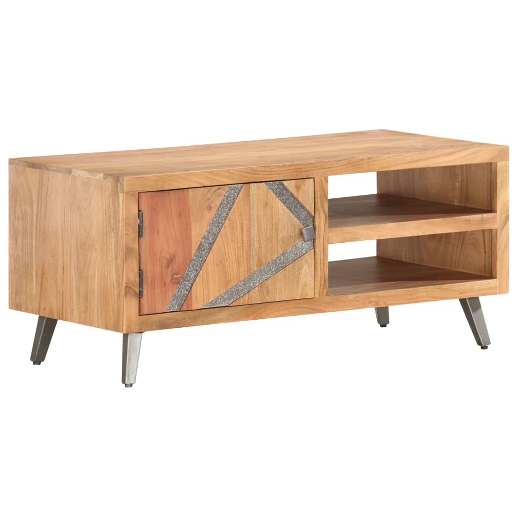 Salontafel 90x45x40 cm massief acaciahout is nu te koop bij PeponiXL, paradijselijk wonen!