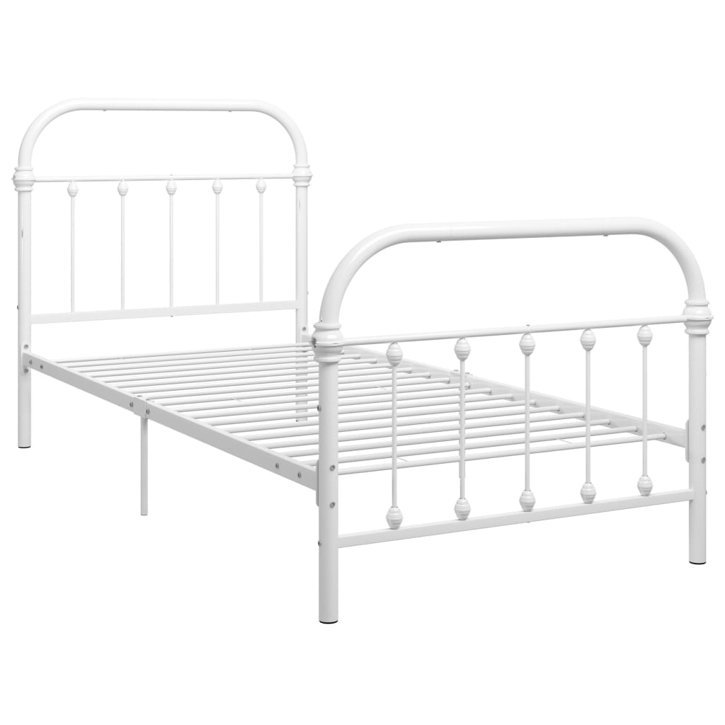 Bedframe metaal wit 100x200 cm is nu te koop bij PeponiXL, paradijselijk wonen!