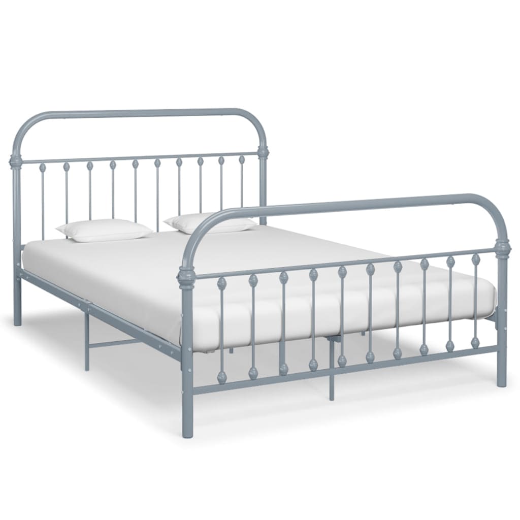 Bedframe metaal grijs 120x200 cm is nu te koop bij PeponiXL, paradijselijk wonen!
