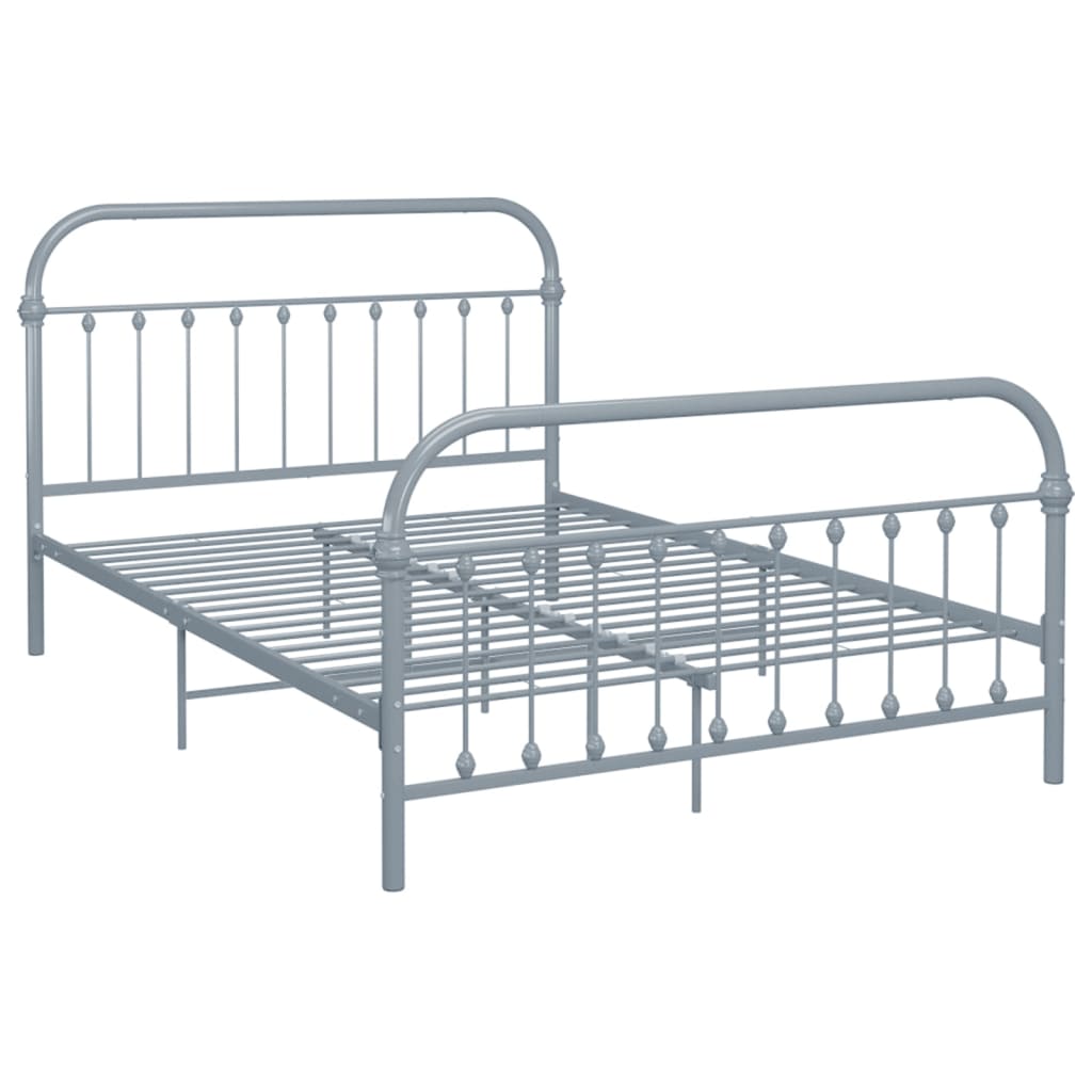 Bedframe metaal grijs 120x200 cm is nu te koop bij PeponiXL, paradijselijk wonen!