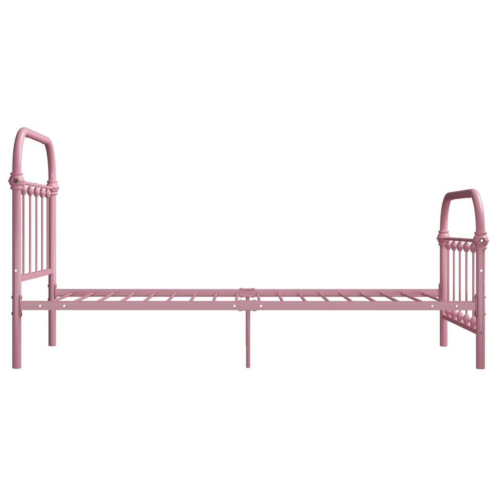 Bedframe metaal roze 90x200 cm is nu te koop bij PeponiXL, paradijselijk wonen!