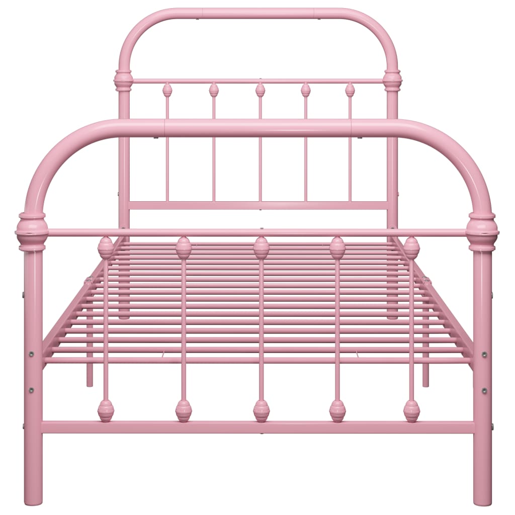 Bedframe metaal roze 90x200 cm is nu te koop bij PeponiXL, paradijselijk wonen!