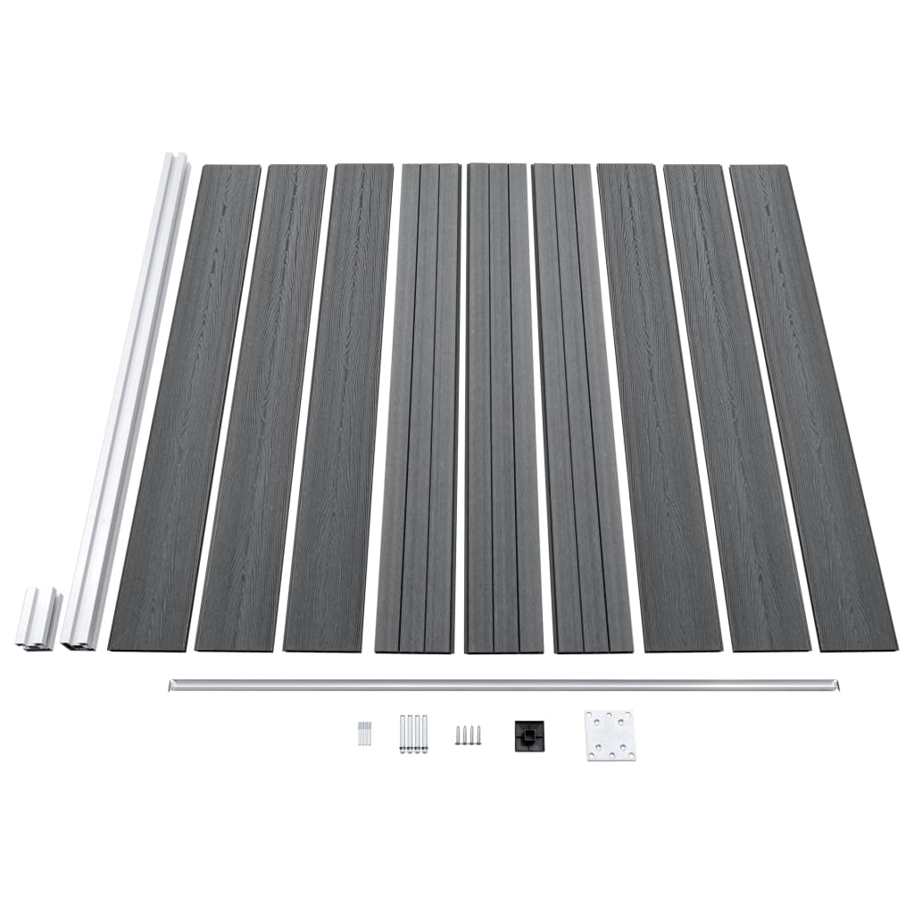 Schutting 175x186 cm HKC grijs is nu te koop bij PeponiXL, paradijselijk wonen!