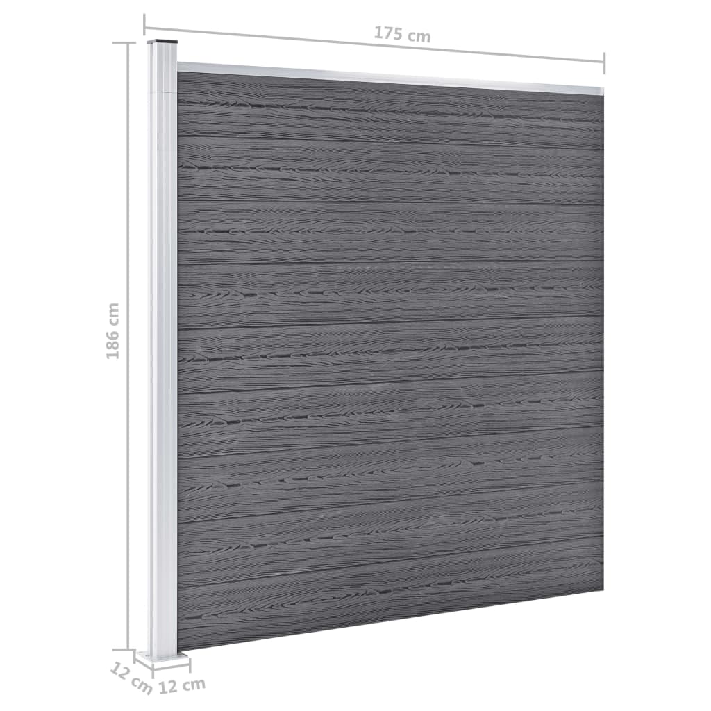 Schutting 175x186 cm HKC grijs is nu te koop bij PeponiXL, paradijselijk wonen!