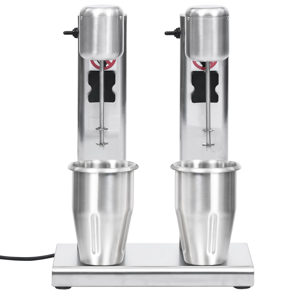 Milkshake mixer met dubbele bekers roestvrij staal 2 L is nu te koop bij PeponiXL, paradijselijk wonen!
