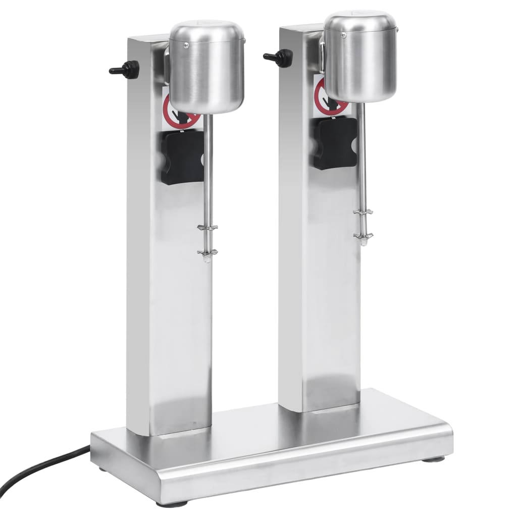 Milkshake mixer met dubbele bekers roestvrij staal 2 L is nu te koop bij PeponiXL, paradijselijk wonen!