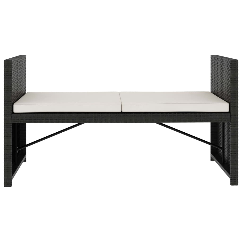 5-delige Loungeset met kussens poly rattan zwart is nu te koop bij PeponiXL, paradijselijk wonen!