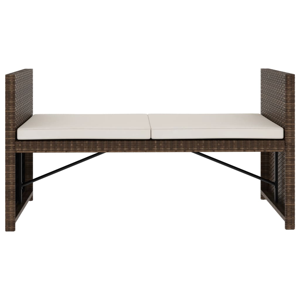 5-delige Loungeset met kussens poly rattan bruin is nu te koop bij PeponiXL, paradijselijk wonen!