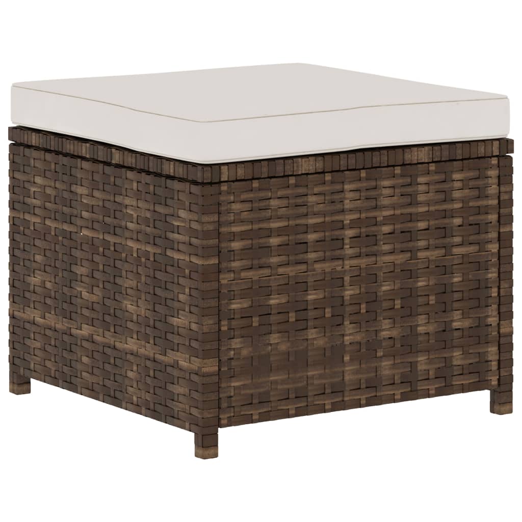 5-delige Loungeset met kussens poly rattan bruin is nu te koop bij PeponiXL, paradijselijk wonen!