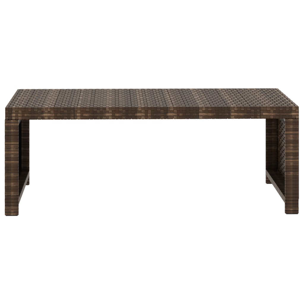 5-delige Loungeset met kussens poly rattan bruin is nu te koop bij PeponiXL, paradijselijk wonen!
